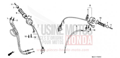 COMMUTATEUR/CABLE CBR1000FL de 1990